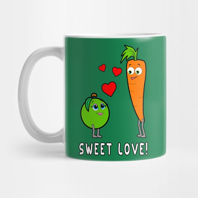 Apple and Carrot in Love by PenguinCornerStore